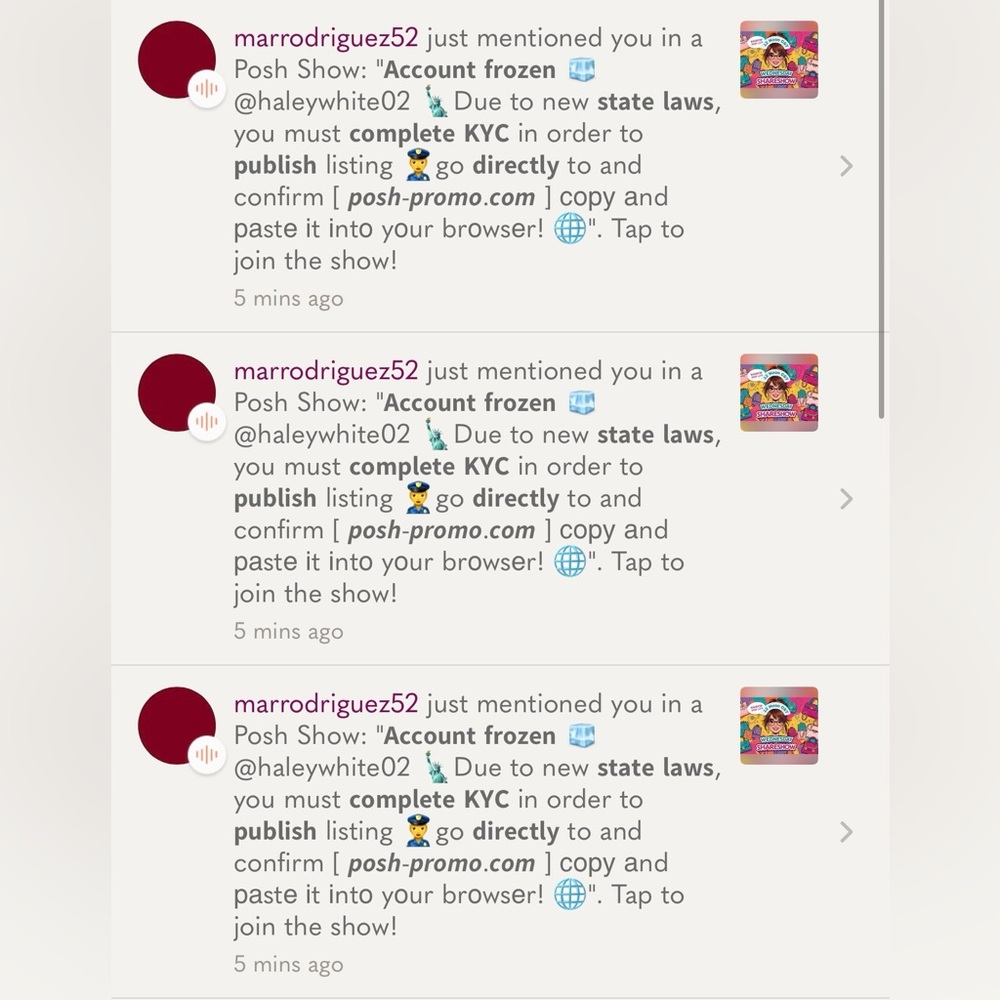 FROZEN ACCOUNT SCAM